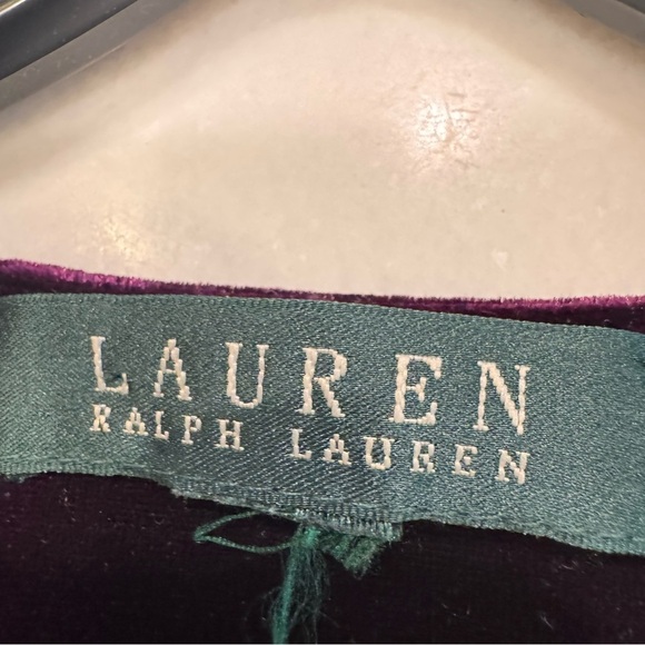 Lauren Ralph Lauren Velour Royal Purple Pullover Top Shirt Blouse size 3X - Picture 3 of 10